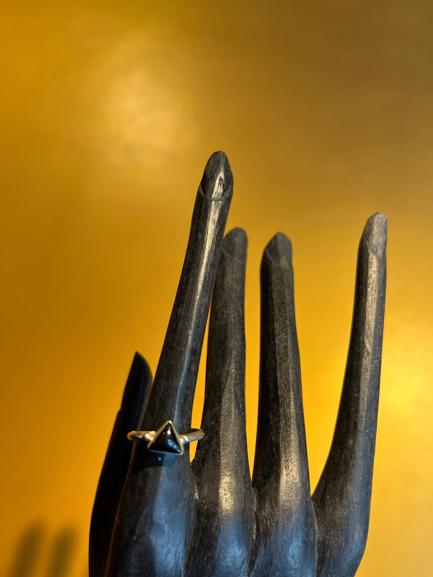 Black Lotus - Black Triangle Ring Premium Silver 925