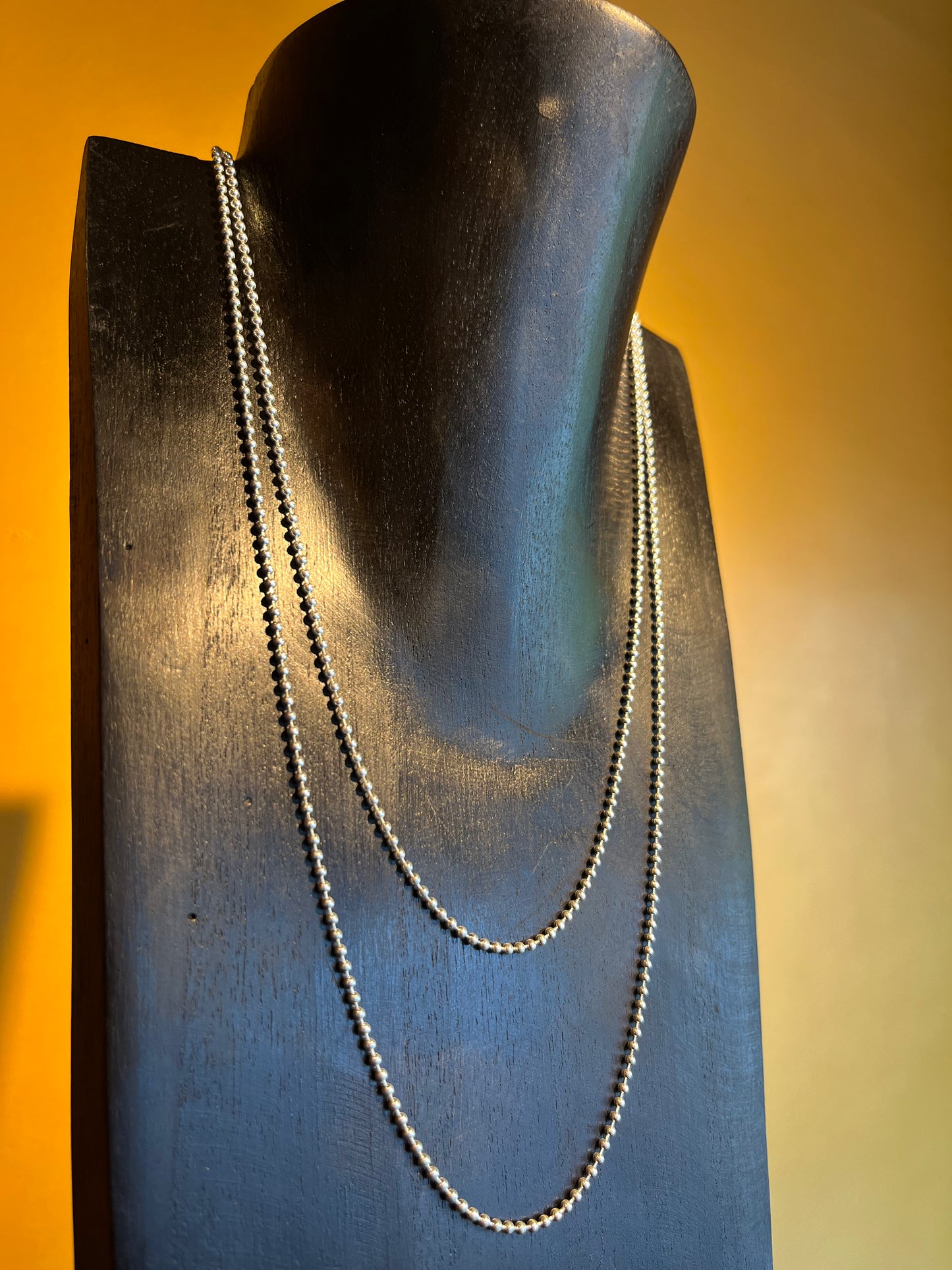 Black Lotus - Ball Chain 100 Cm Premium Silver 925
