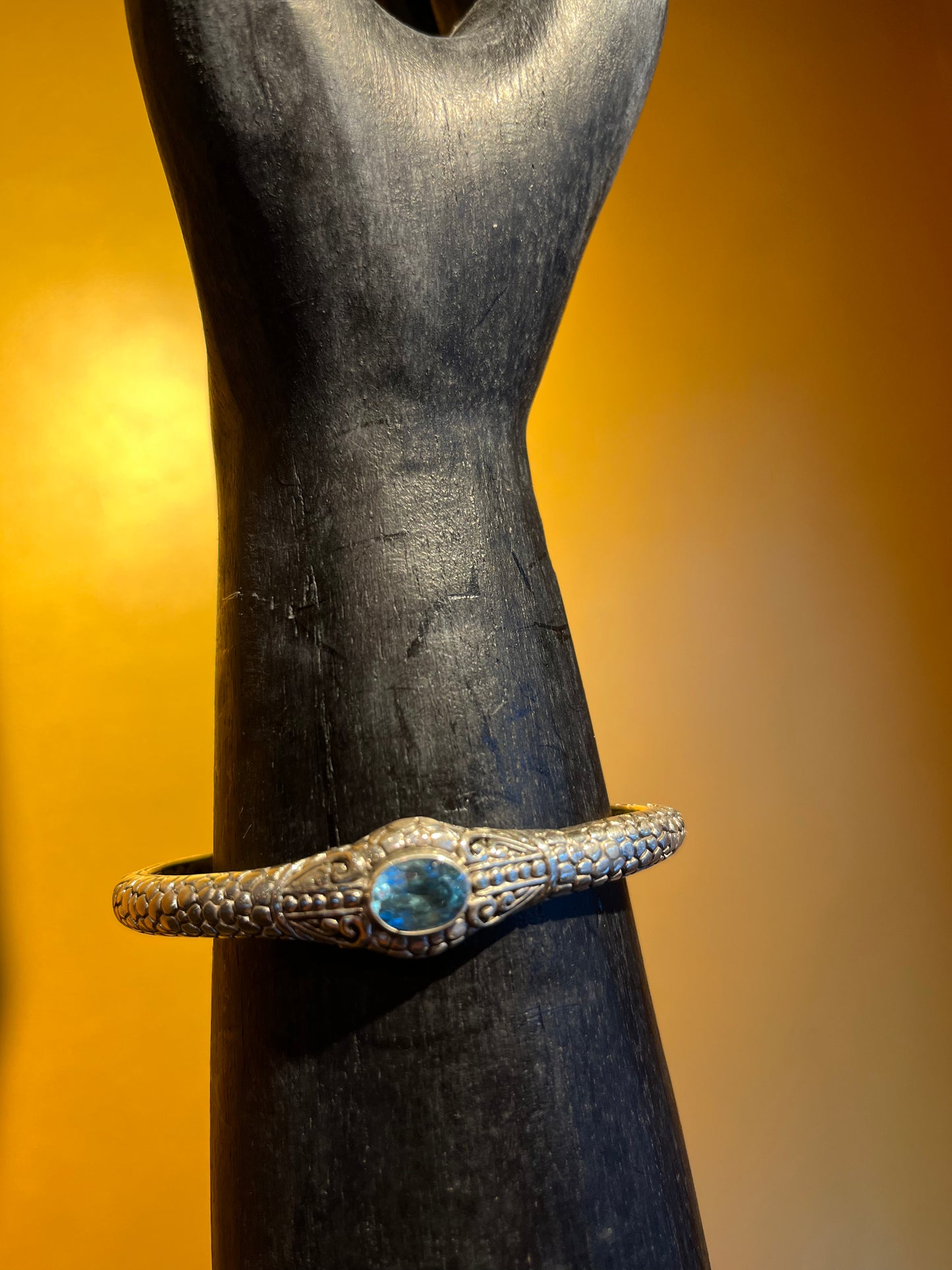 Black Lotus - Blue Snake Bracelets Premium Silver 925