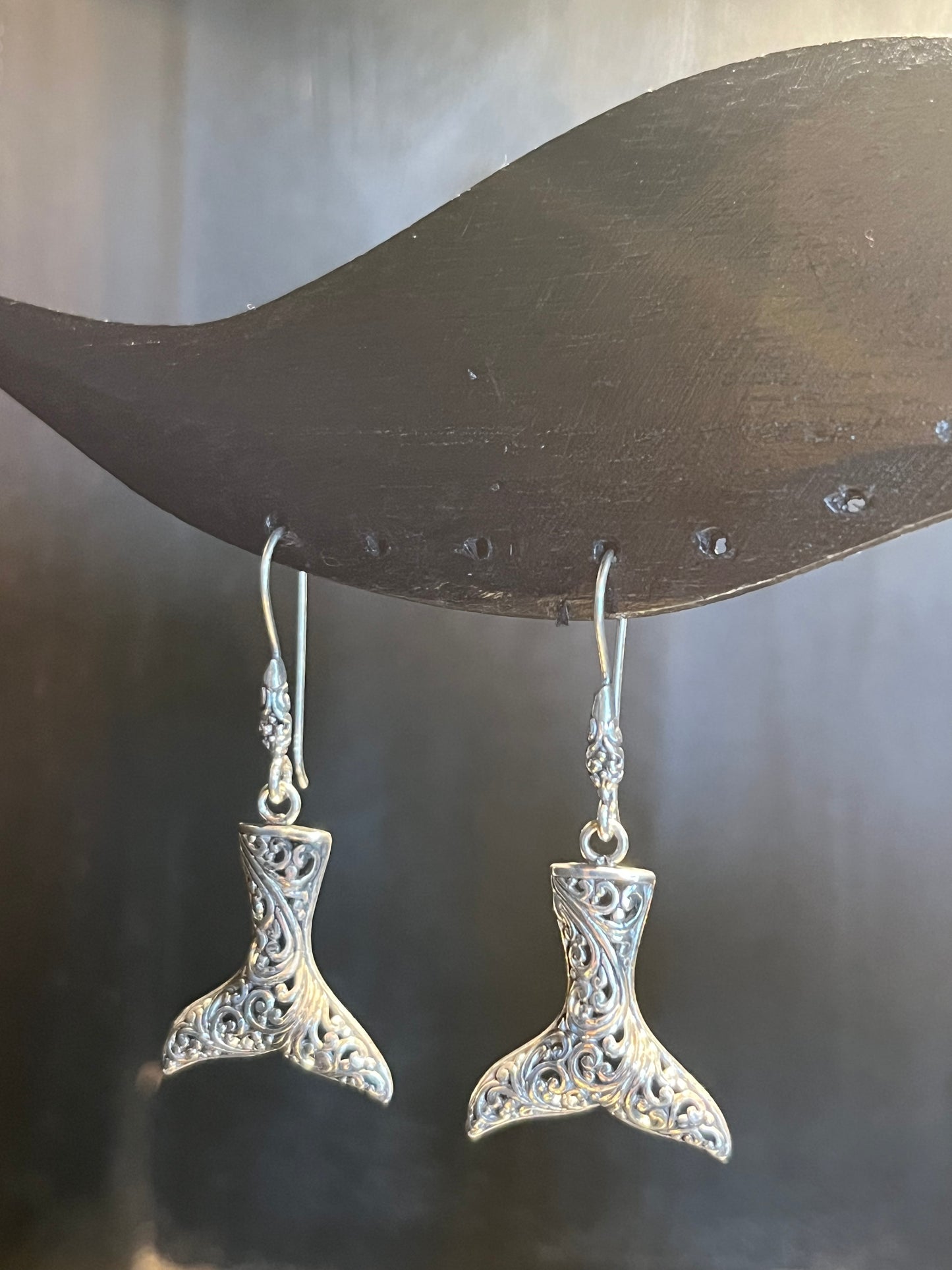Black Lotus - Mermaid Tail Earrings Premium Silver 925