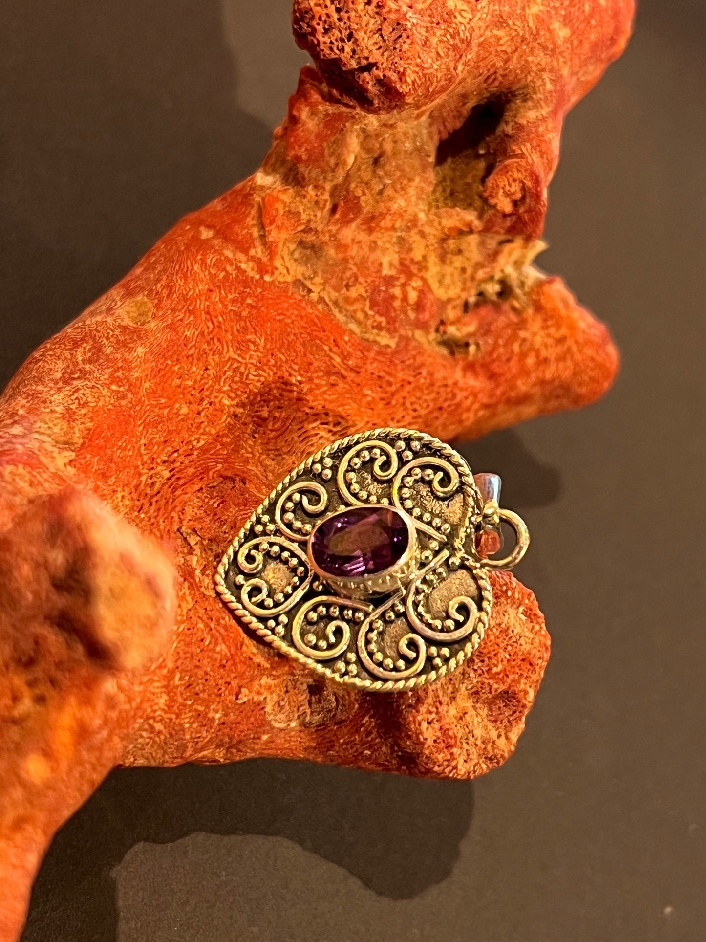 Black Lotus - Amethyst Love Pendant Premium Silver 925