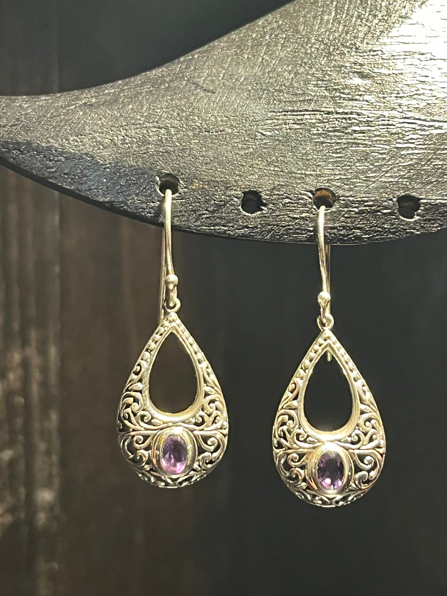 Black Lotus - Ame Moon Earring Premium Silver 92