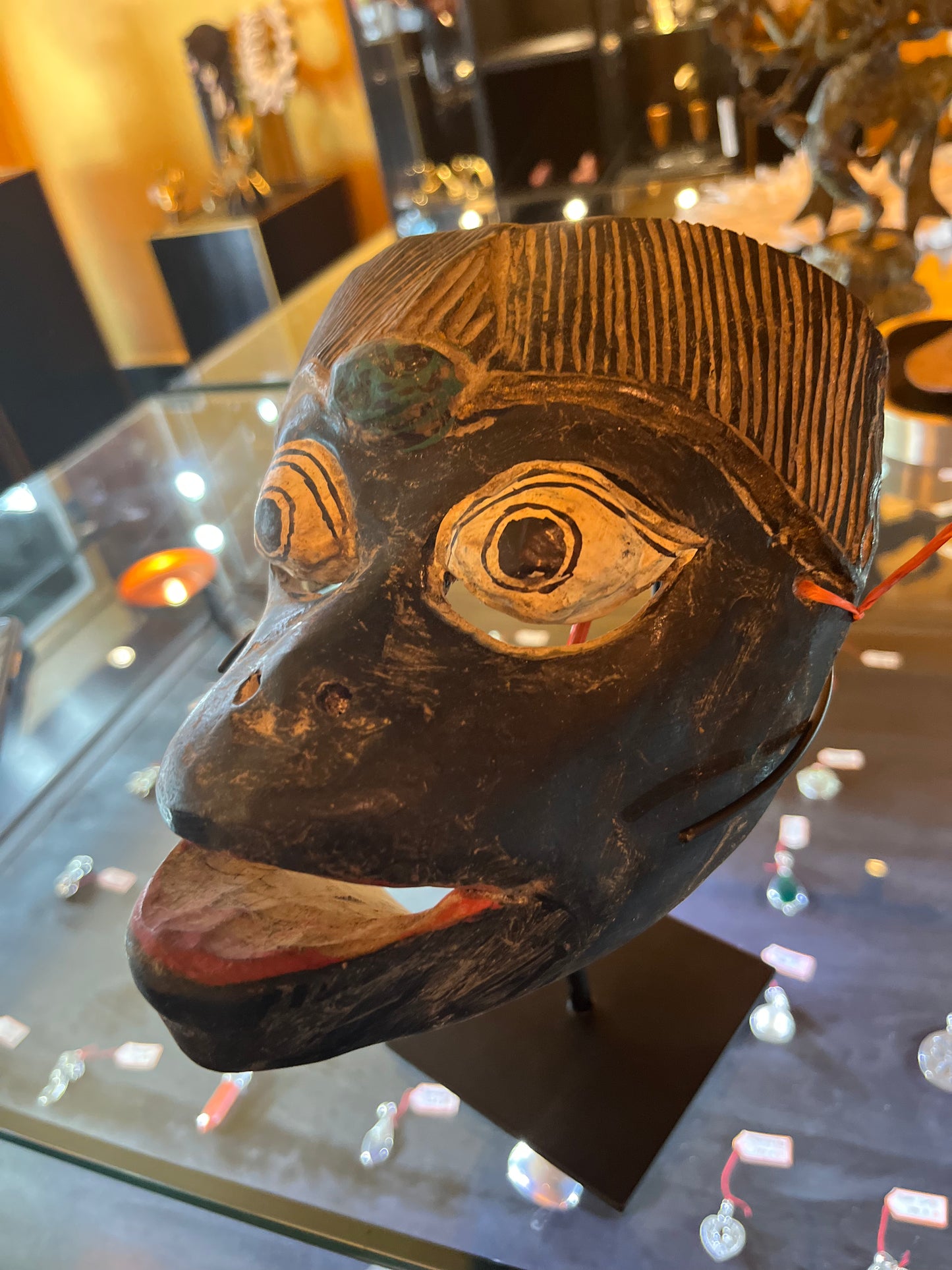 Indonesian Wayang Topeng theater mask / dance mask from Java or Bali, later part of the 20th century