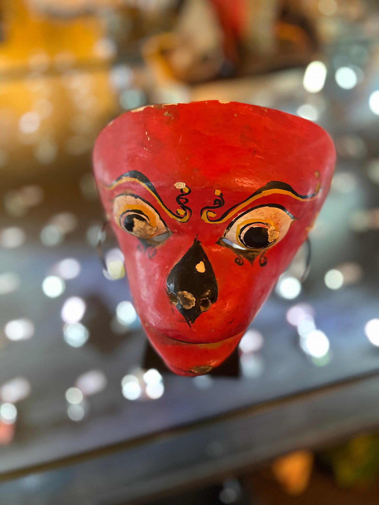 Hand-Painted Javanese Dance Mask Wayang Collectible