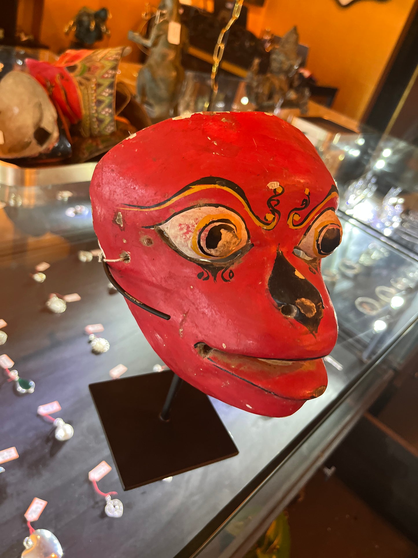 Hand-Painted Javanese Dance Mask Wayang Collectible