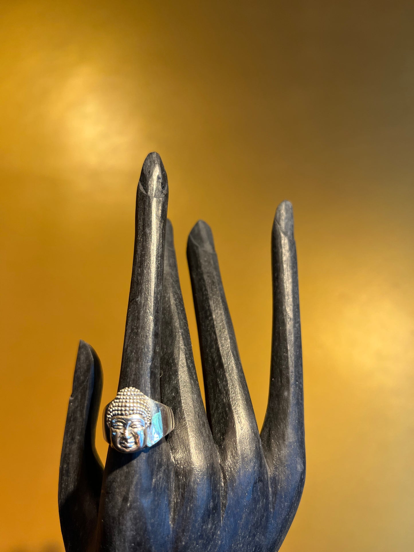 Black Lotus - Budha Ring Premium Silver  925