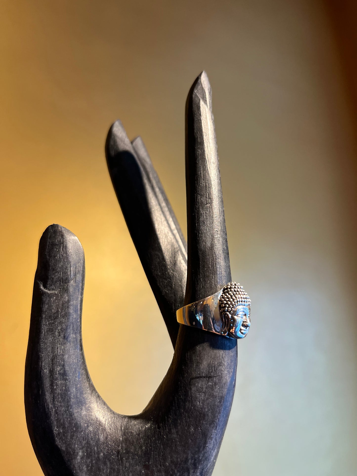 Black Lotus - Budha Ring Premium Silver  925