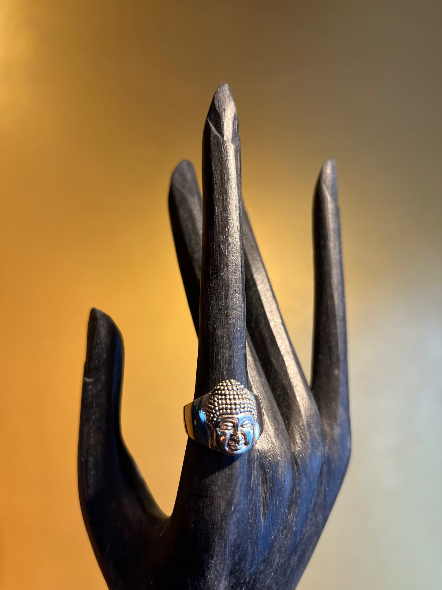 Black Lotus - Budha Ring Premium Silver  925
