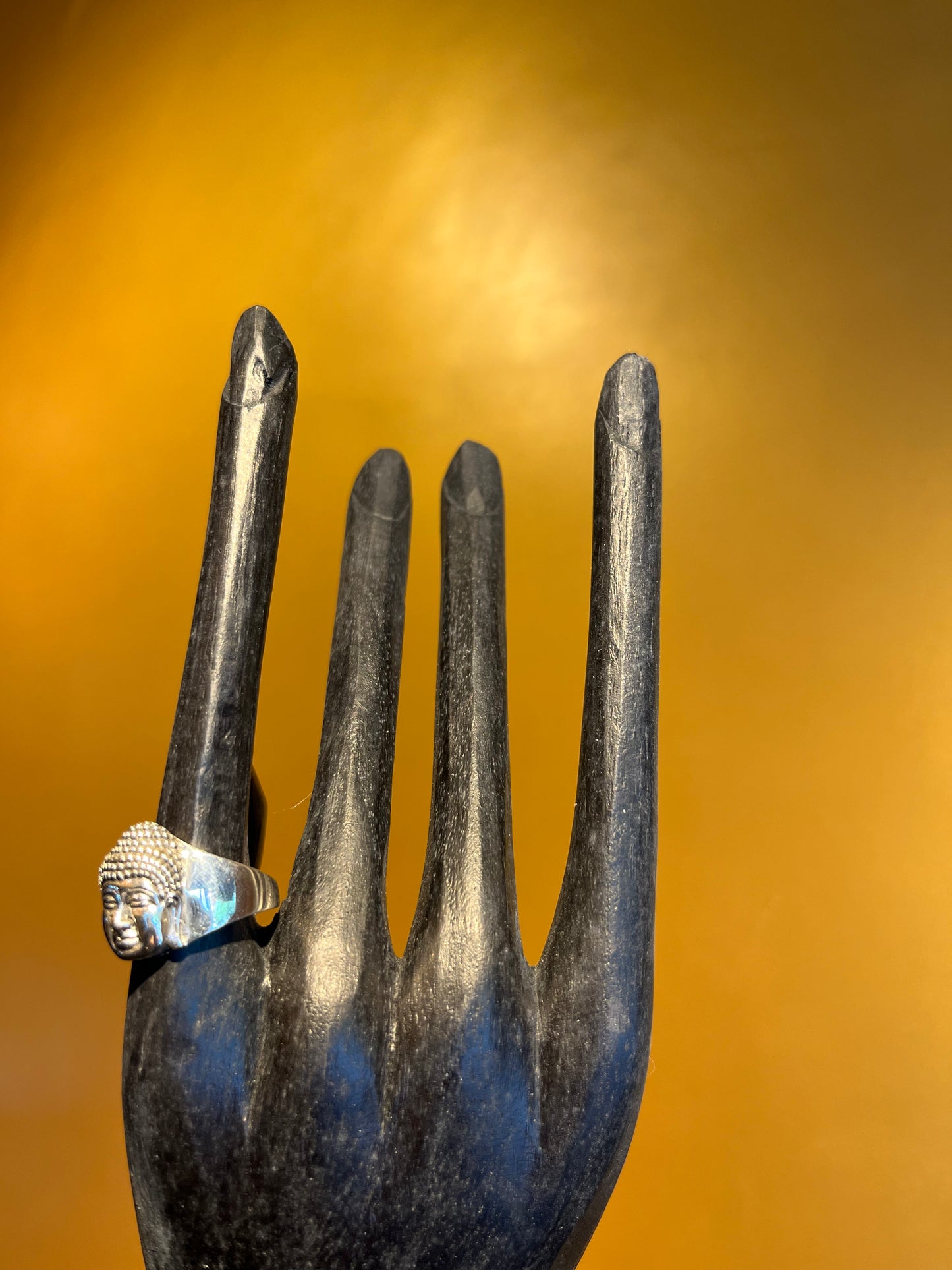 Black Lotus - Budha Ring Premium Silver  925