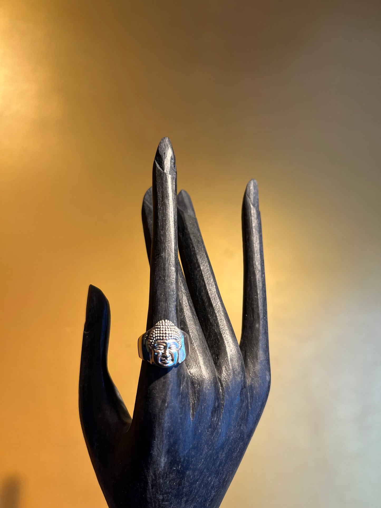 Black Lotus - Budha Ring Premium Silver  925