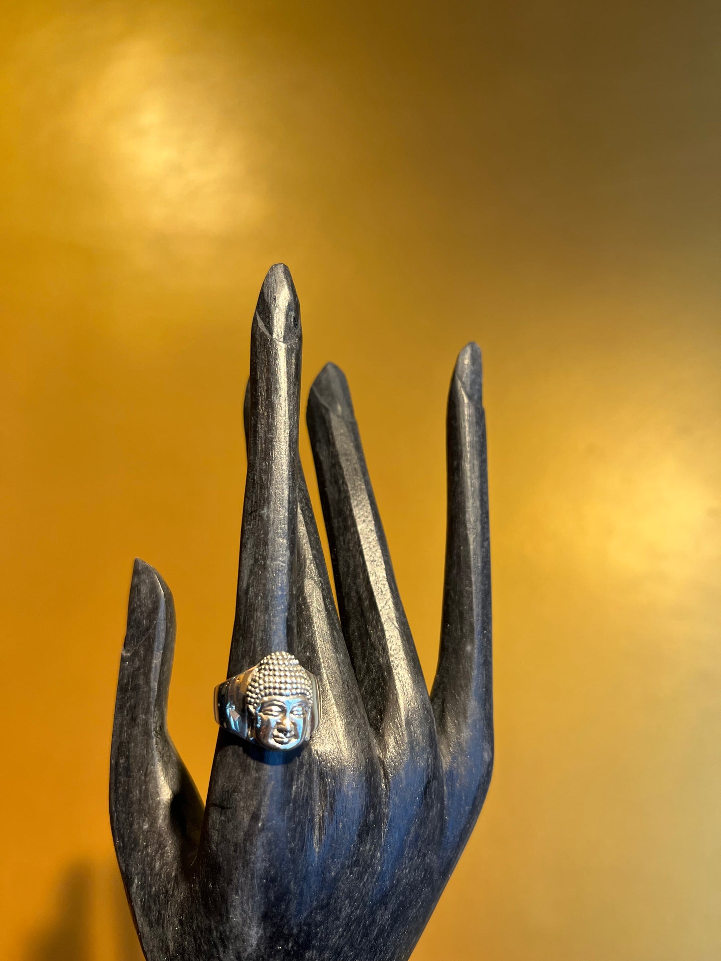Black Lotus - Budha Ring Premium Silver  925