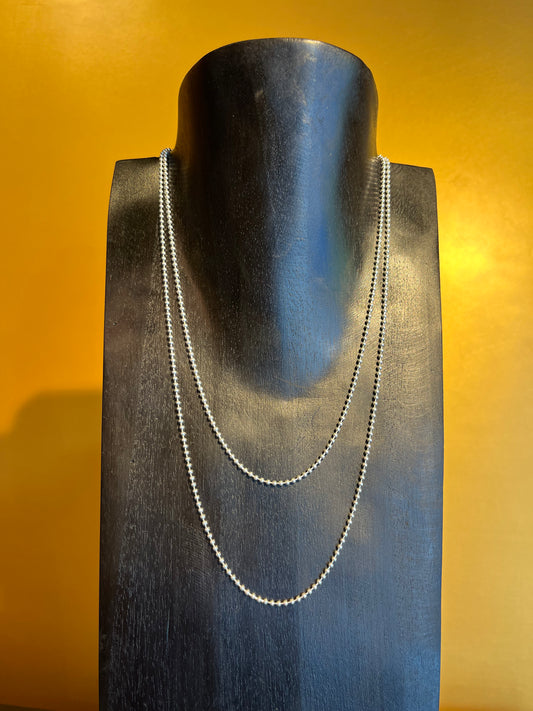 Black Lotus - Ball Chain 100 Cm Premium Silver 925