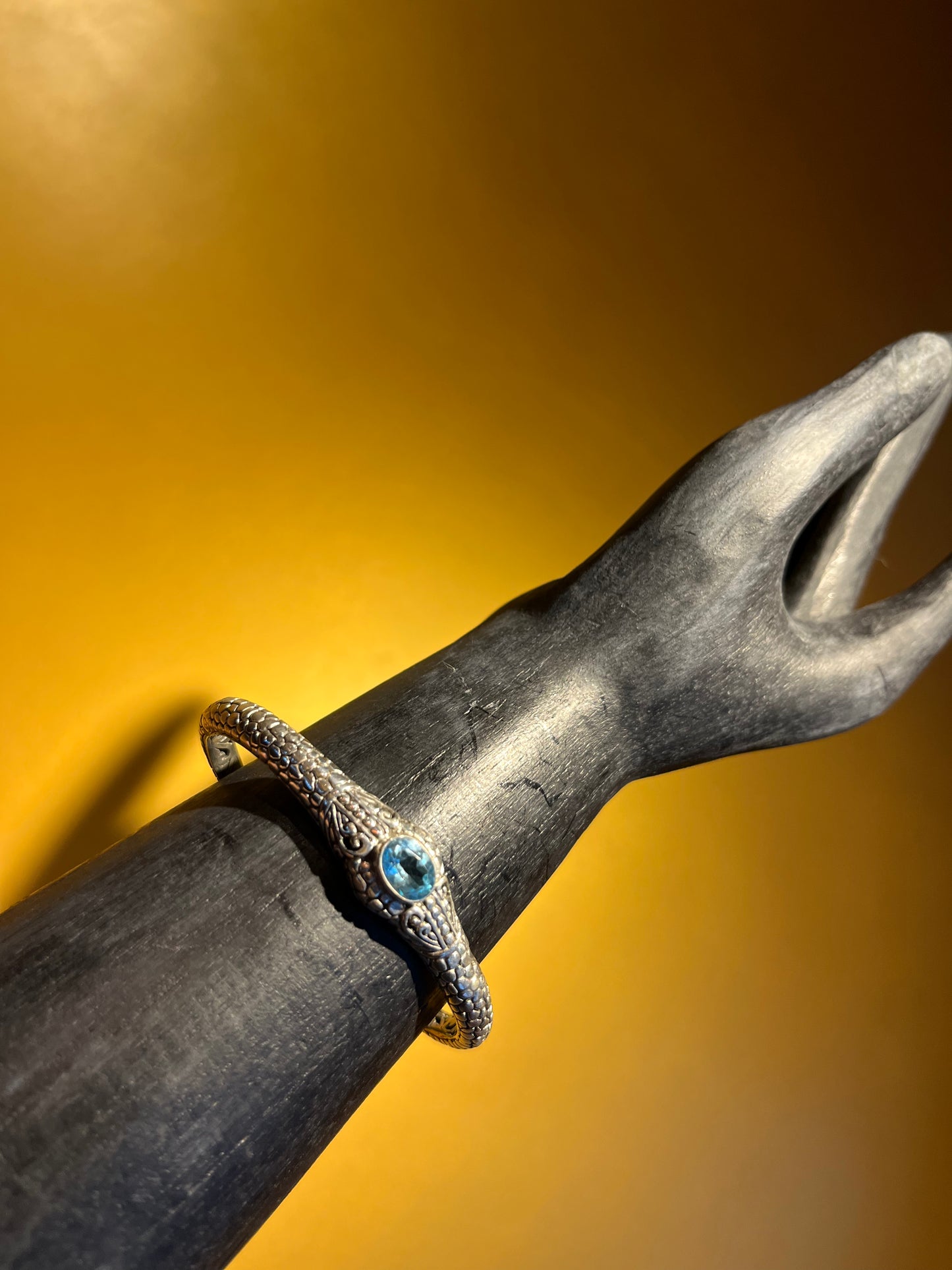 Black Lotus - Blue Snake Bracelets Premium Silver 925