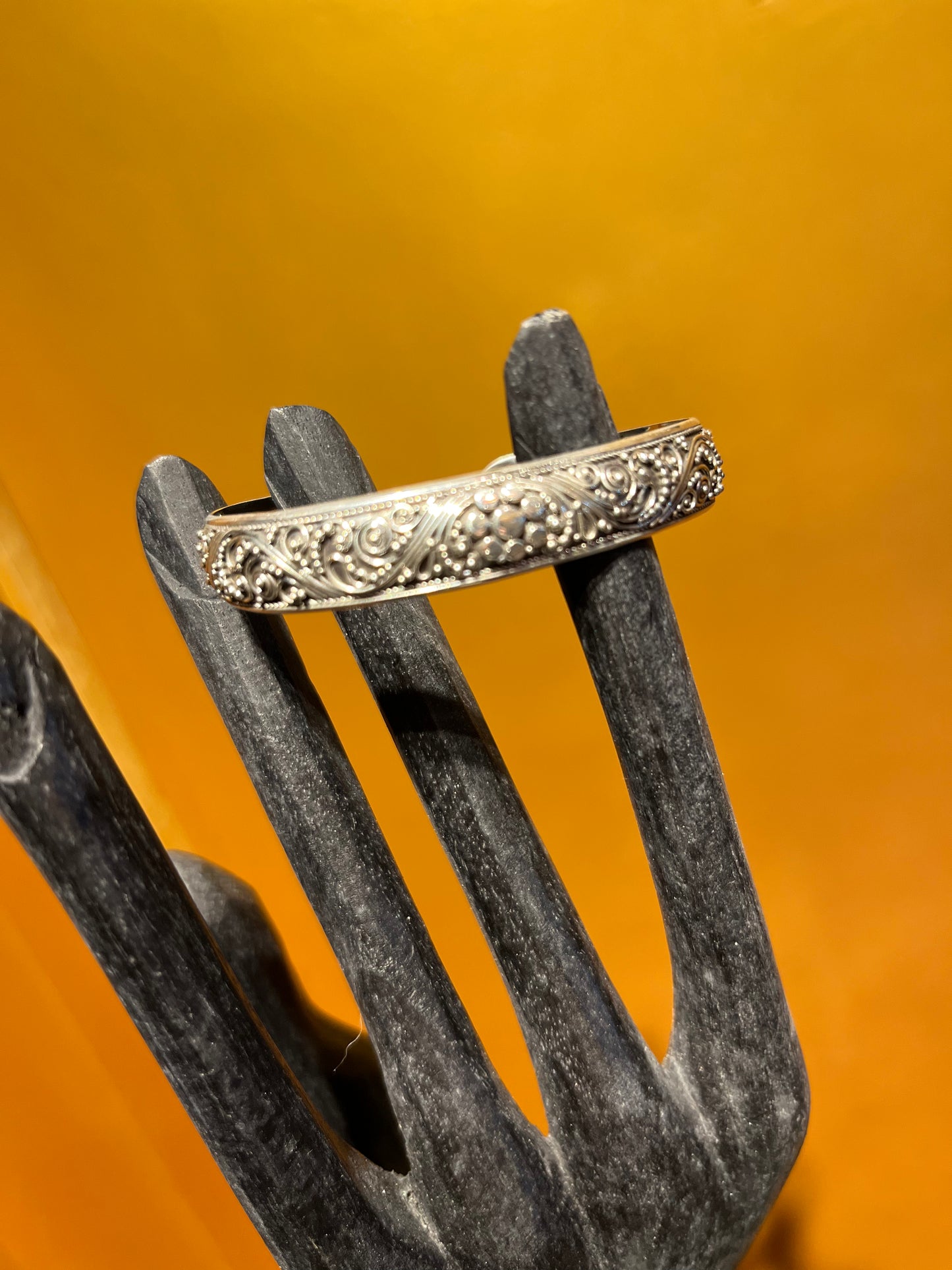 Black Lotus - Baby Bangle Bracelets Premium Silver 925