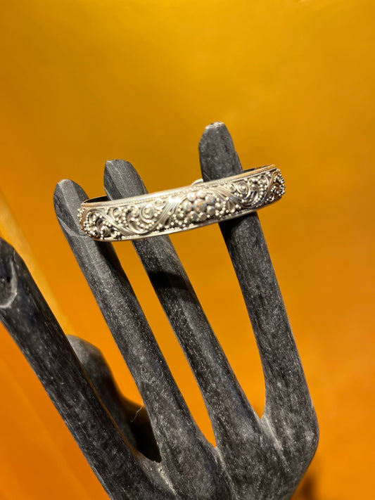 Black Lotus - Baby Bangle Bracelets Premium Silver 925