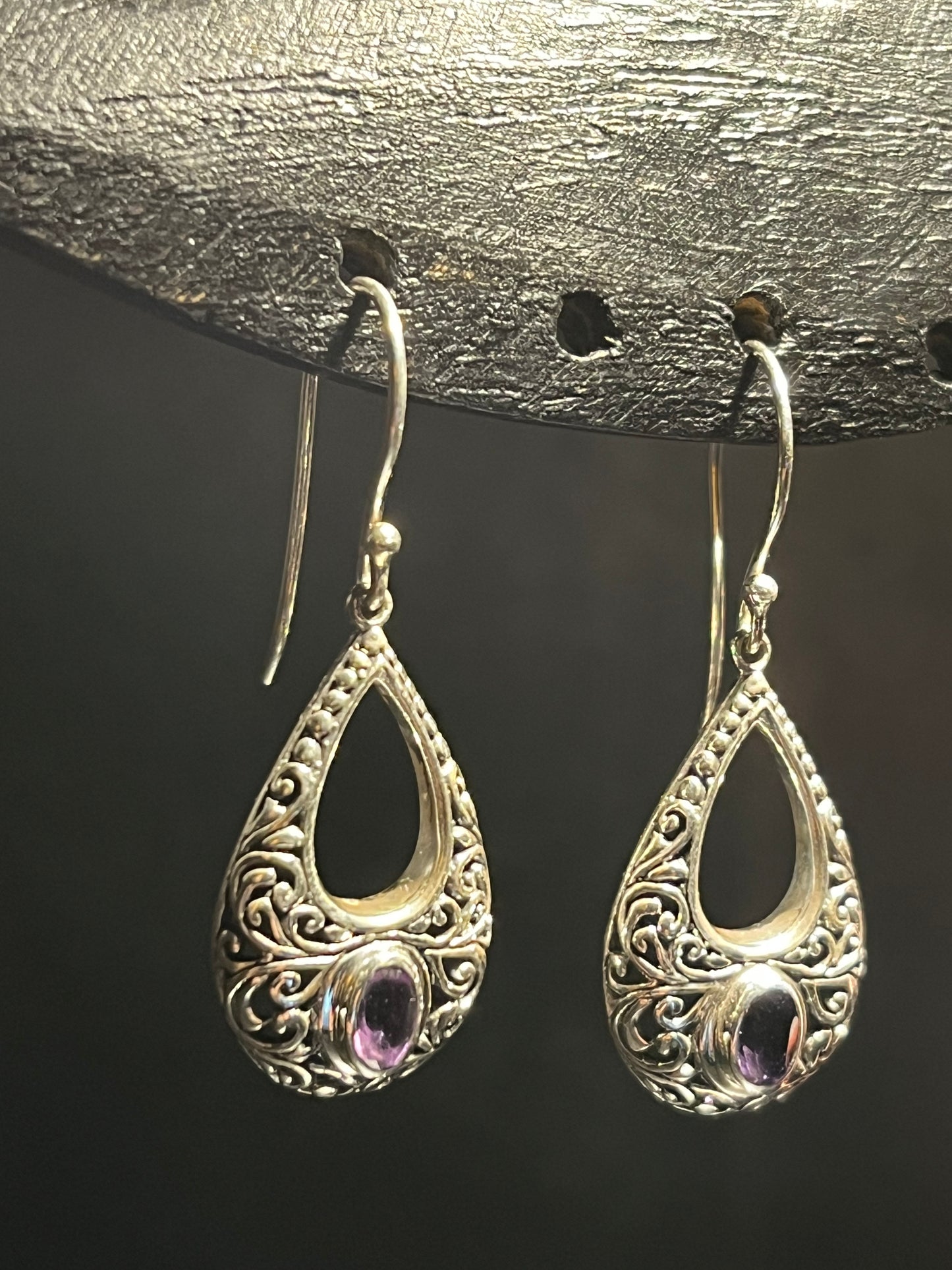 Black Lotus - Ame Moon Earring  Premium Silver 92