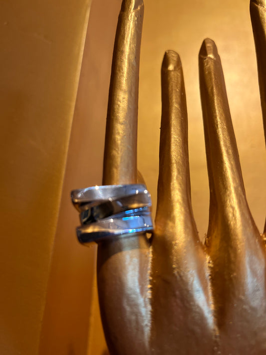 Black Lotus - Tiga Ring Premium Silver 925