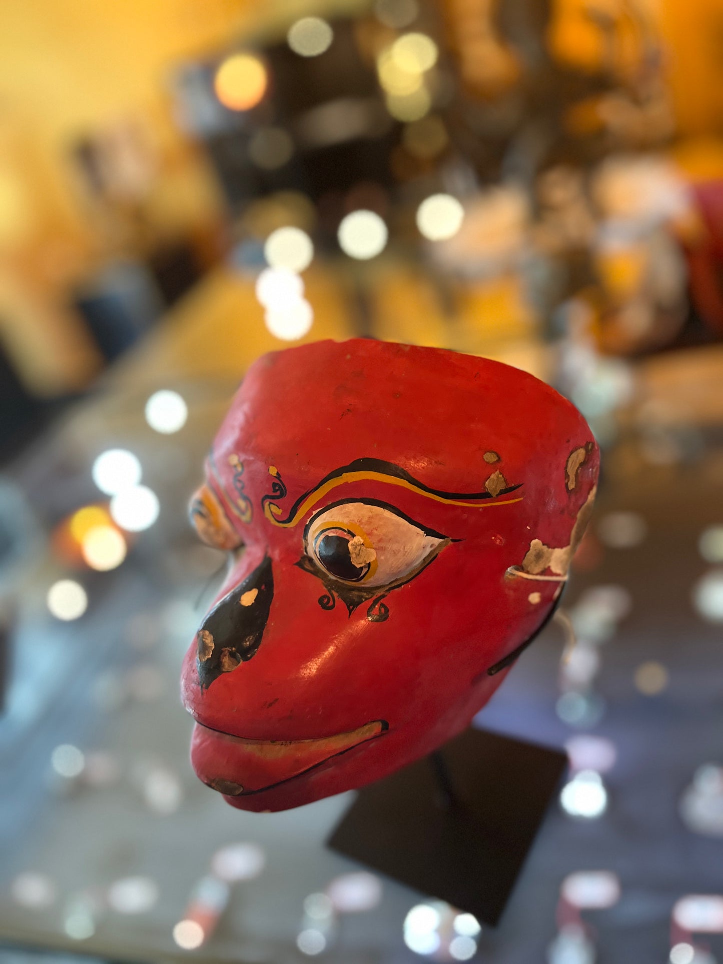 Hand-Painted Javanese Dance Mask Wayang Collectible