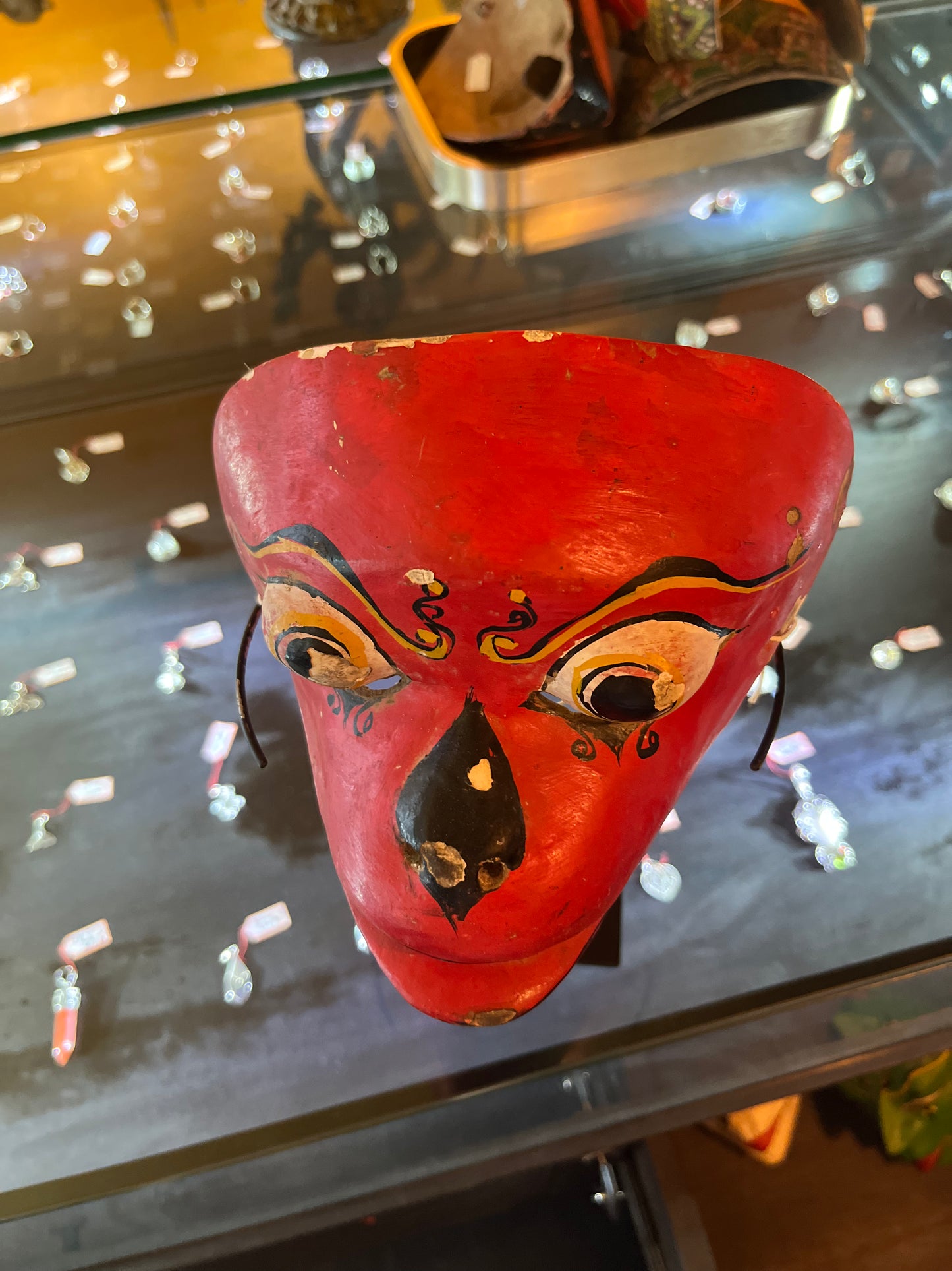 Hand-Painted Javanese Dance Mask Wayang Collectible
