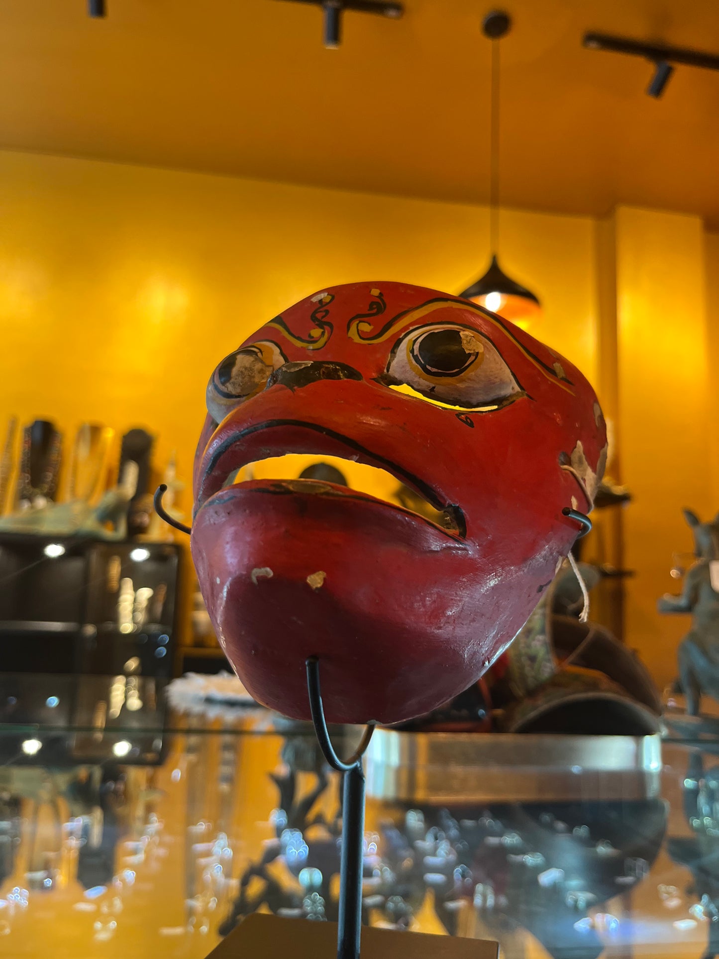 Hand-Painted Javanese Dance Mask Wayang Collectible